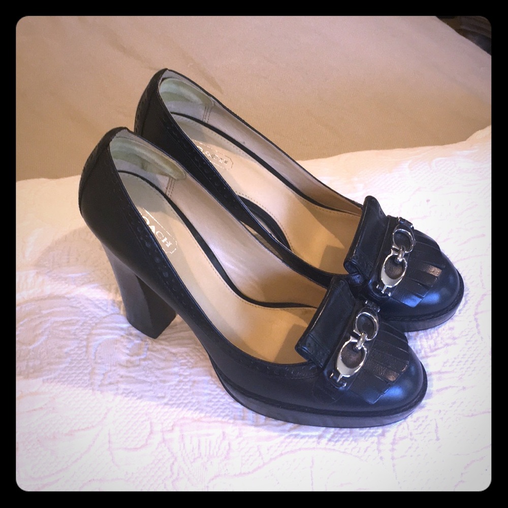 Coach black heels